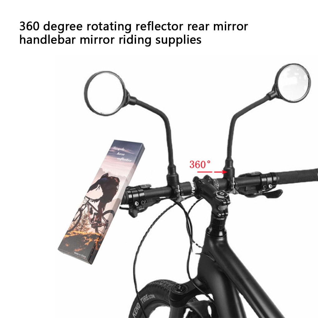 Bike Handlebar Rear View Mirror with Long Neck 360 Degree (1 Mirror)