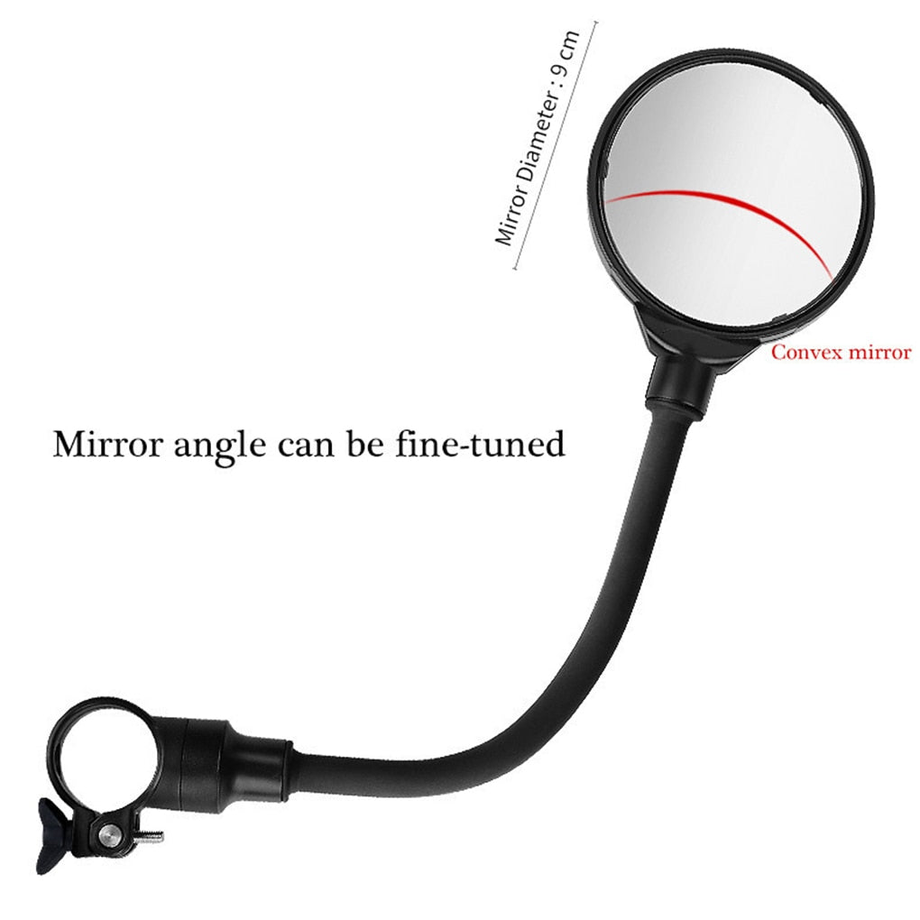 Bike Handlebar Rear View Mirror with Long Neck 360 Degree (1 Mirror)
