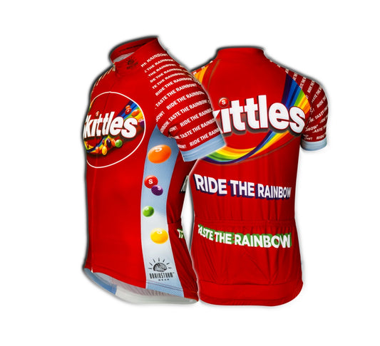 Skittles Ride the Rainbow Men's Cycling Jersey (S, M, L, XL, 2XL, 3XL)