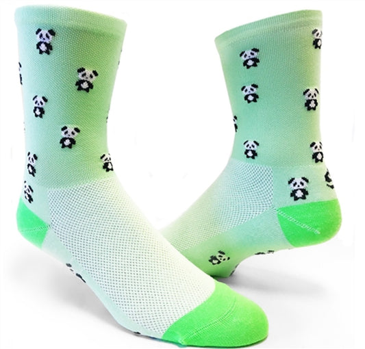 SOS Tiny Panda Green 6-inch Cuff Socks