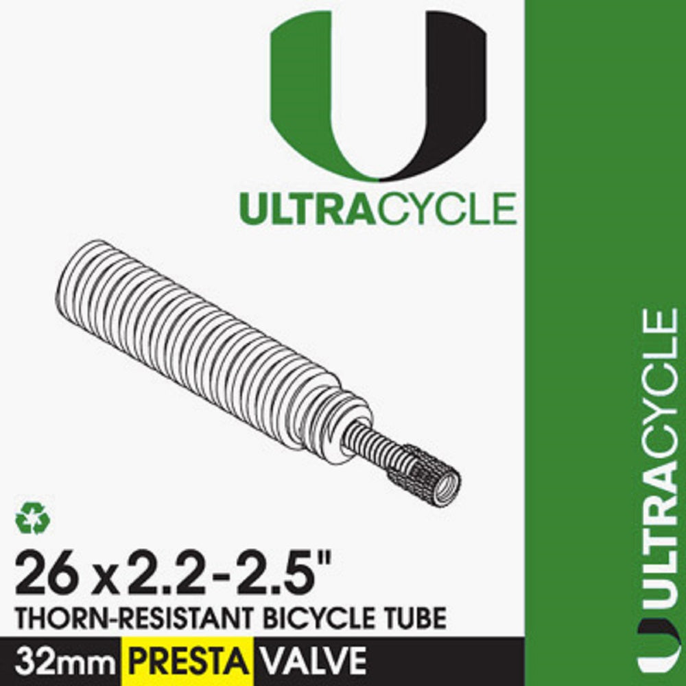 ULTRACYCLE TRIPLE-THICK/PUNCTURE RESISTANT Bicycle Tire Inner Tube