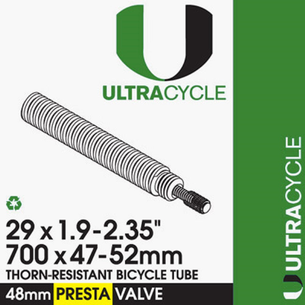 ULTRACYCLE TRIPLE-THICK/PUNCTURE RESISTANT Bicycle Tire Inner Tube