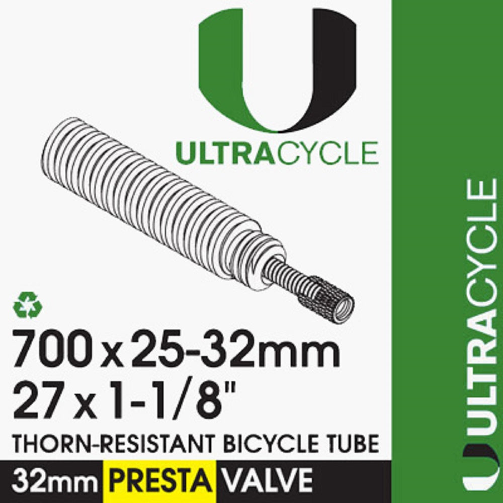 ULTRACYCLE TRIPLE-THICK/PUNCTURE RESISTANT Bicycle Tire Inner Tube
