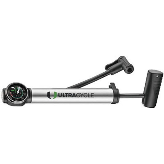 Hand Thrust 80 Psi Air Pump with Hose, Silver