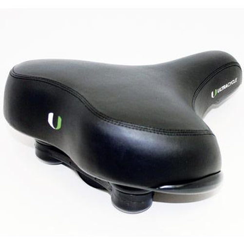 Ultracycle Cruiser Vinyl Gel 300 Saddle - Black