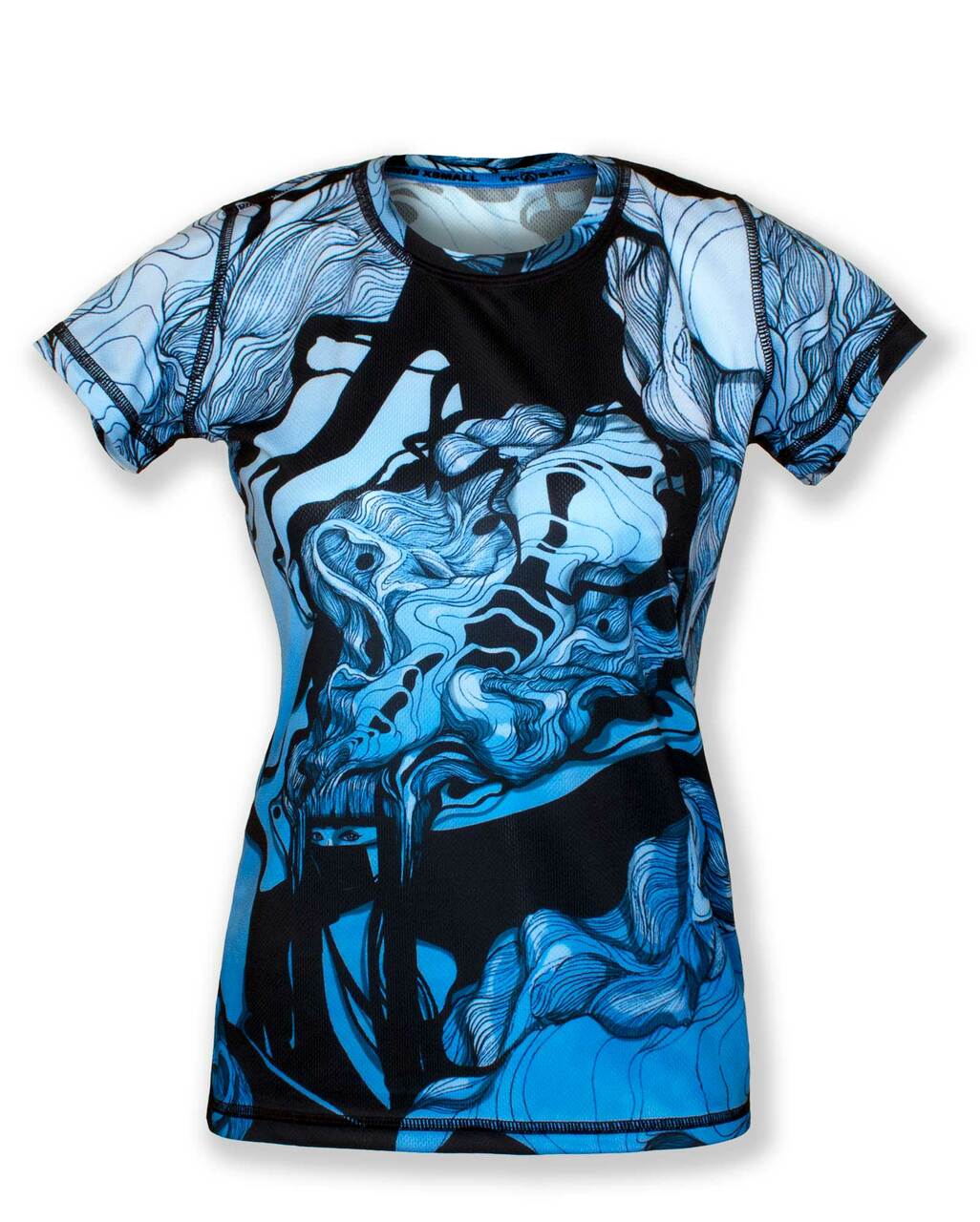 INKnBURN Women's Our Lady of the Mask Tech Shirt (X-Small)