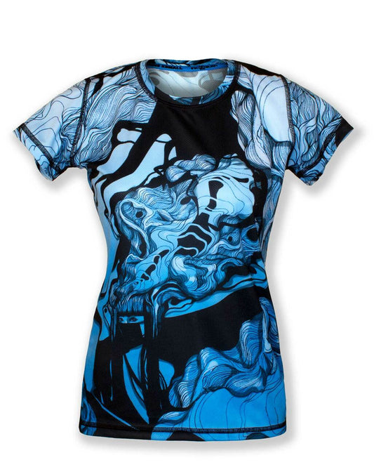INKnBURN Women's Our Lady of the Mask Tech Shirt (X-Small)
