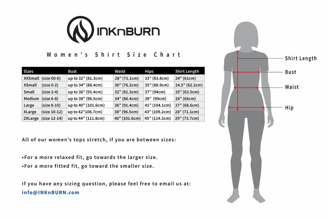 INKnBURN Women's Rhythm and Hues Tech Shirt (XS, S)