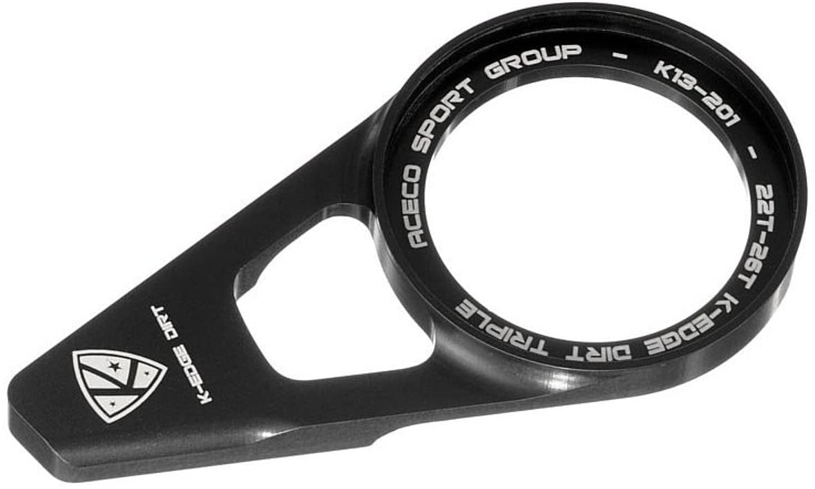 K-EDGE Unisex - Adult Dirt 3 Chain Catcher Chain Guides, Black, One Size