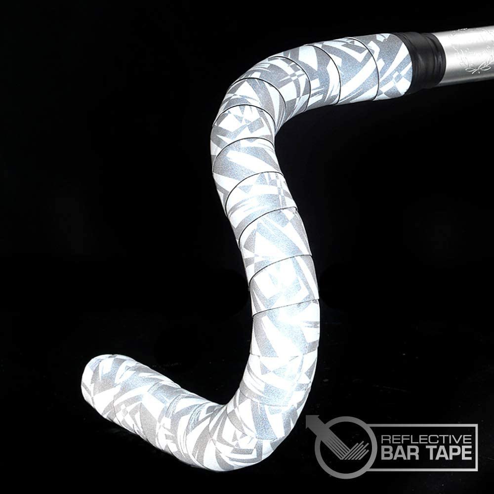 Serfas Reflective Bicycle Handlebar Tape - Gray Geometric - BT-REFGY