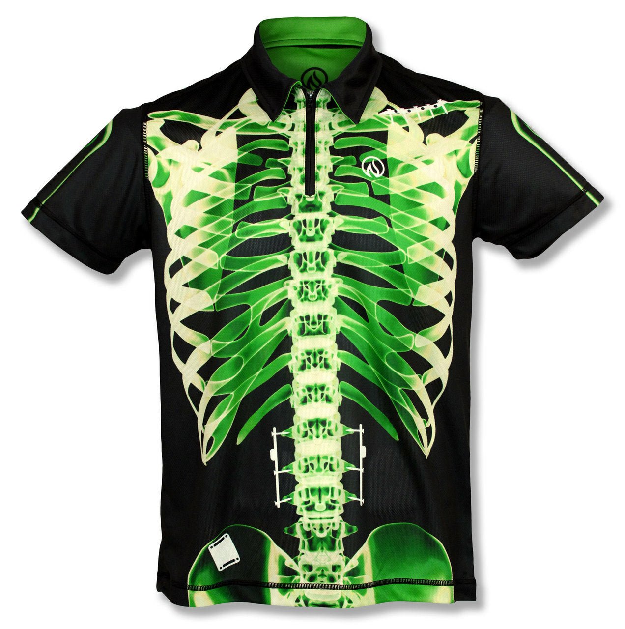 INKnBURN Men's Green X-Ray Polo Shirt (Small)
