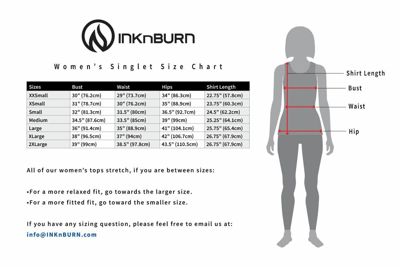 INKnBURN Women's Run or Diemond Singlet (XS, S)