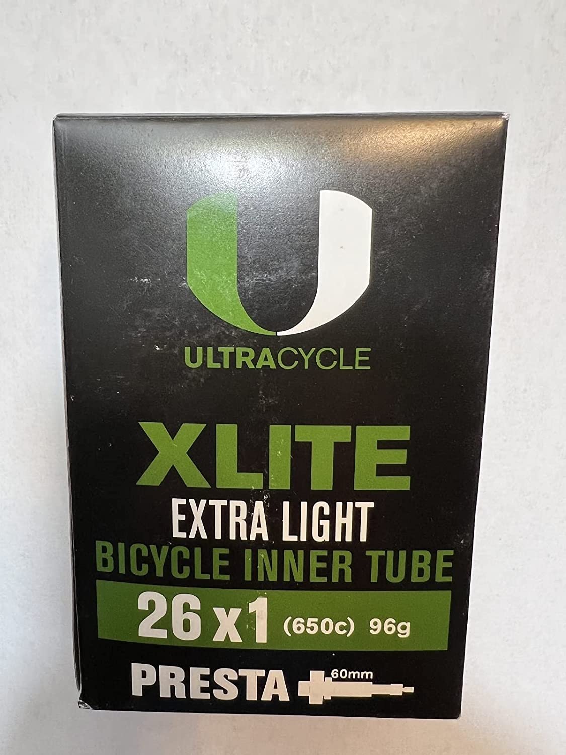 UltraCycle Xlite Extra Light Presta Tubes, 26'' x 1'' (650c), 60 mm