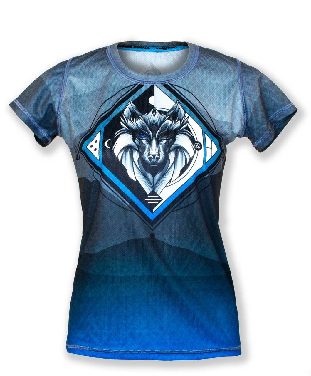 INKnBURN Women's Wolf Tech Shirt (XS, M) / Blue