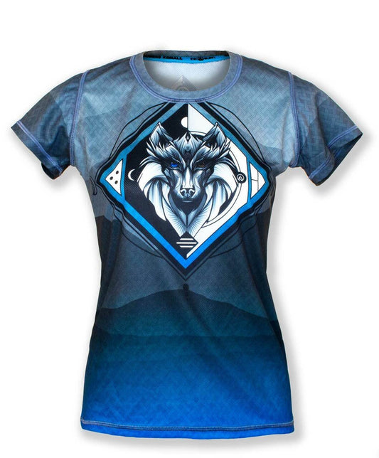 INKnBURN Women's Wolf Tech Shirt (XS, M) / Blue