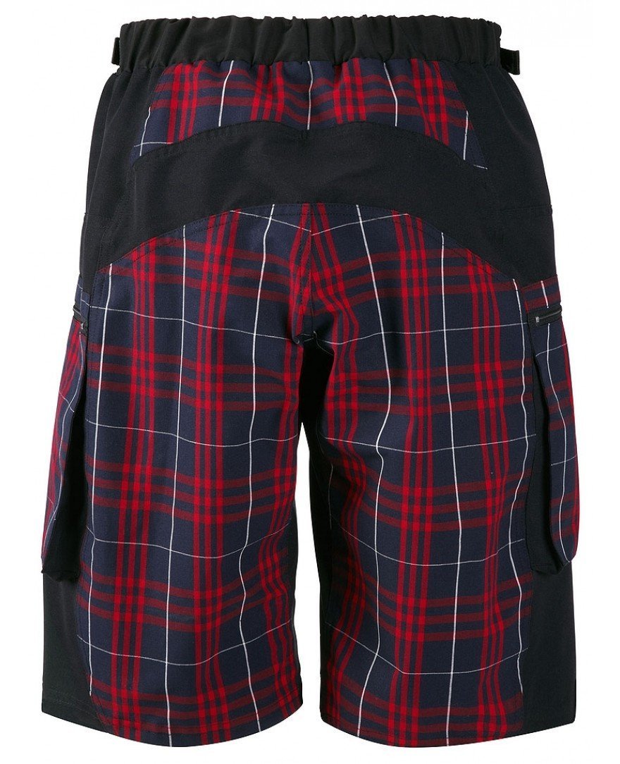 Outlaw Bullet Men's MTB Short Red Plaid (Medium)