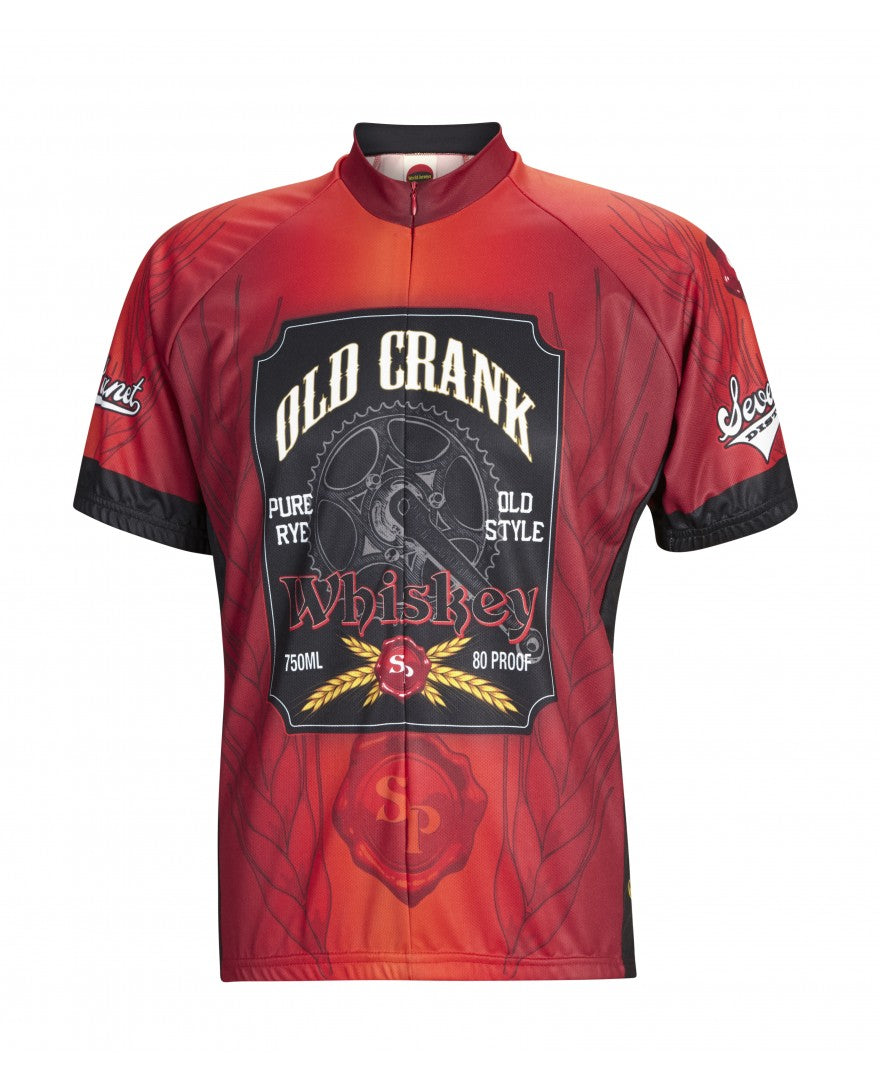 Old Crank Whiskey Men's Cycling Jersey (S, M, L, XL, 2XL, 3XL)