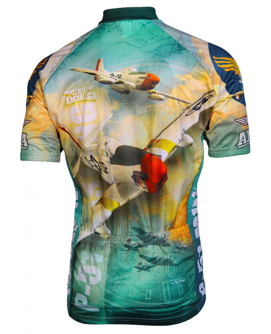American P-51 Mustang Airplane Cycling Jersey