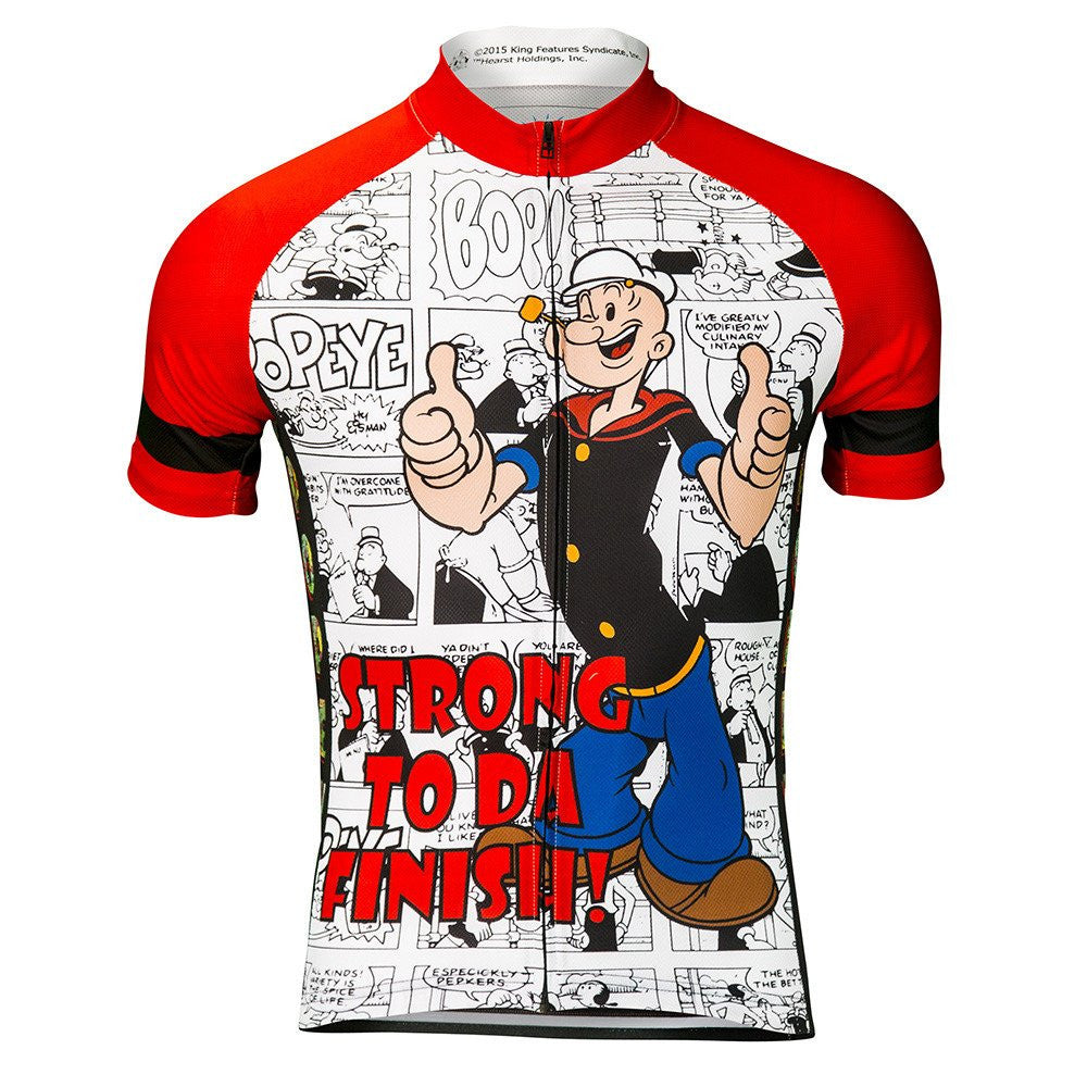 Popeye Strong to da Finish Men's Cycling Jersey (M, L, 2XL)