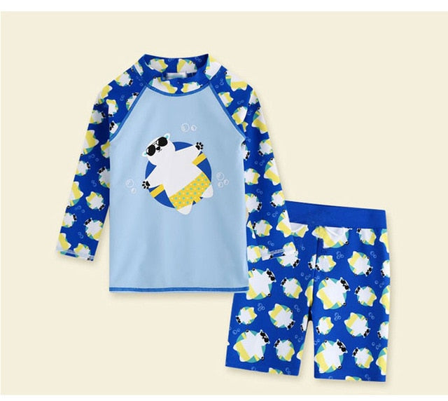Kids Swimsuit Set Tops+Pants