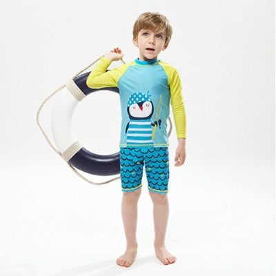 Kids Swimsuit Set Tops+Pants