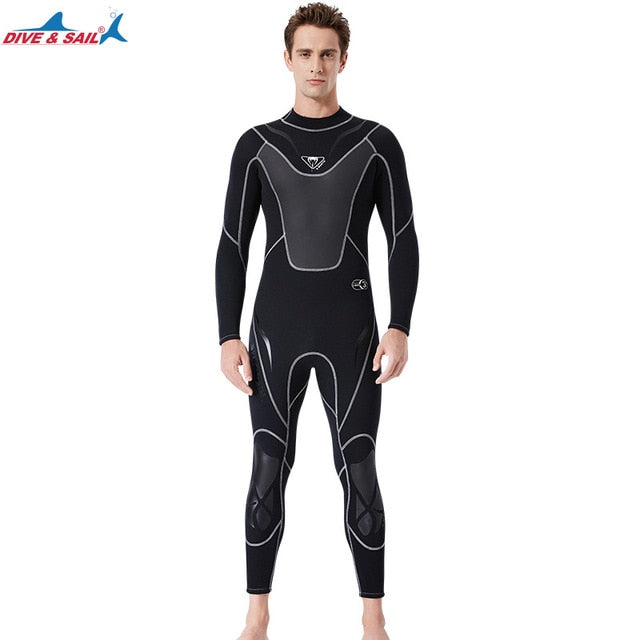 3mm Men's DIVE&SAIL Neoprene Triathlon Full Wetsuit