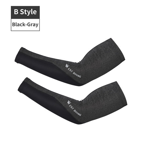WEST BIKING Cycling Arm Sleeves with Cooler Ice Breathable UV Protection Fabric