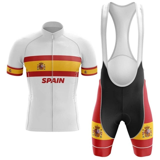 2020 Spain Men's Cycling Jersey Short Kit