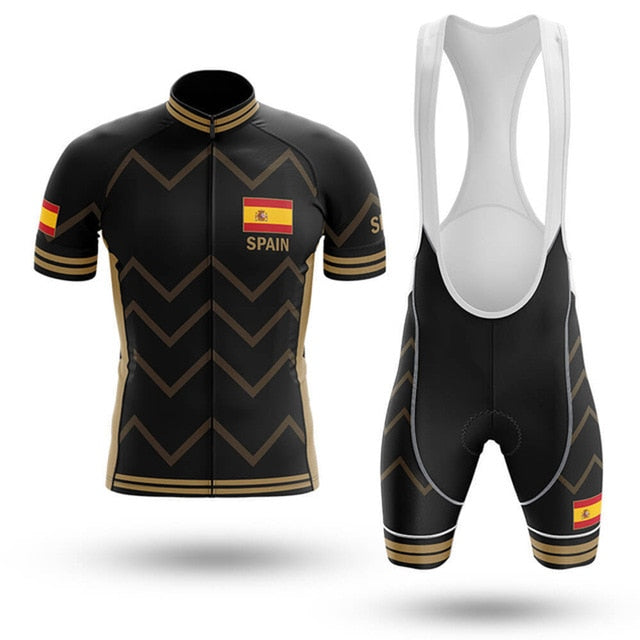 2020 Spain Men's Cycling Jersey Short Kit