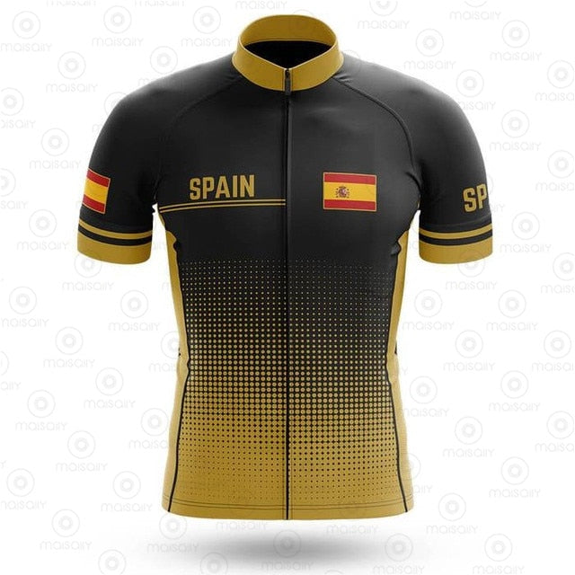 2020 Spain Men's Cycling Jersey Short Kit