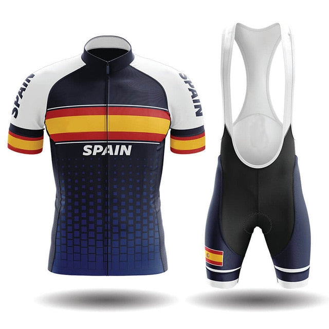 2020 Spain Men's Cycling Jersey Short Kit