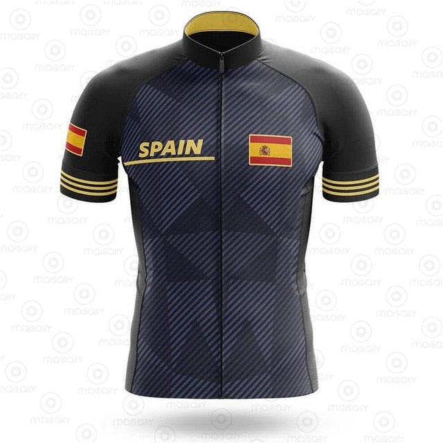 2020 Spain Men's Cycling Jersey Short Kit