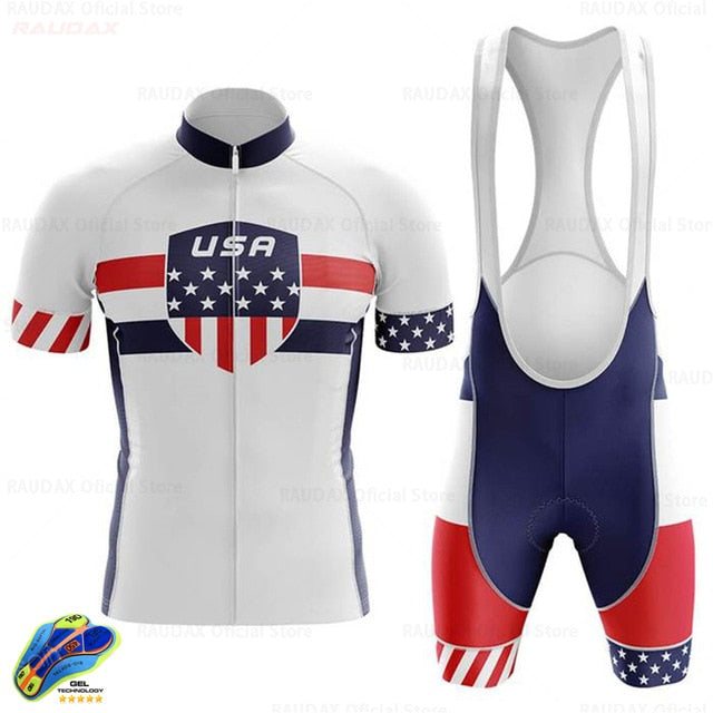 2020 USA Men's Cycling Jersey Short Kit