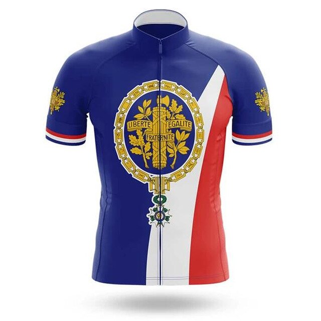 France Men's Cycling Jersey Short Kit
