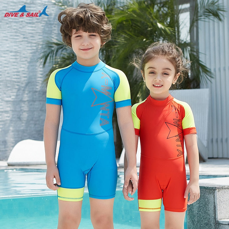 Kids One Piece Surfing UV Protection Neoprene Wetsuit – Triathlete Store