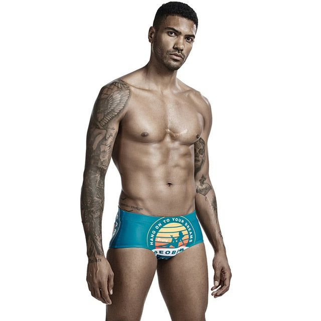 Men's Low Rise Flag Traditional Cut Swim Brief (Cool Designs)