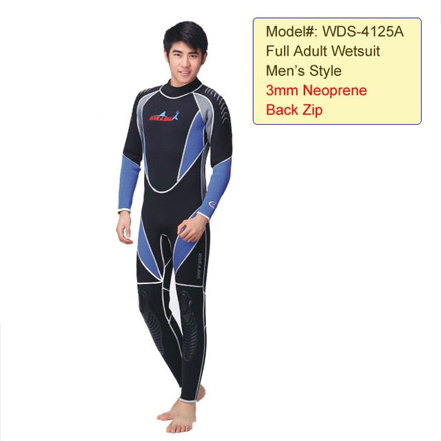 Men's and Women's 3 Reactor 3 mm Back Zip Neoprene Full Triathlon Wetsuit