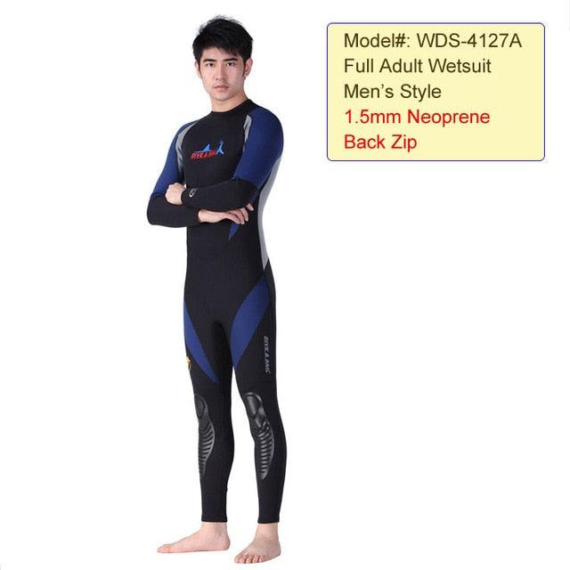 Men's and Women's 3 Reactor 1.5 mm Back Zip Neoprene Full Triathlon Wetsuit