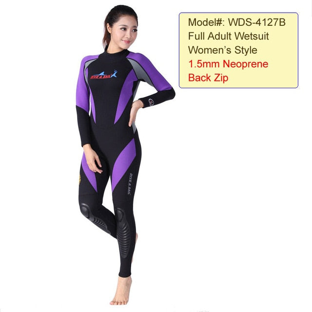 Men's and Women's 3 Reactor 1.5 mm Back Zip Neoprene Full Triathlon Wetsuit