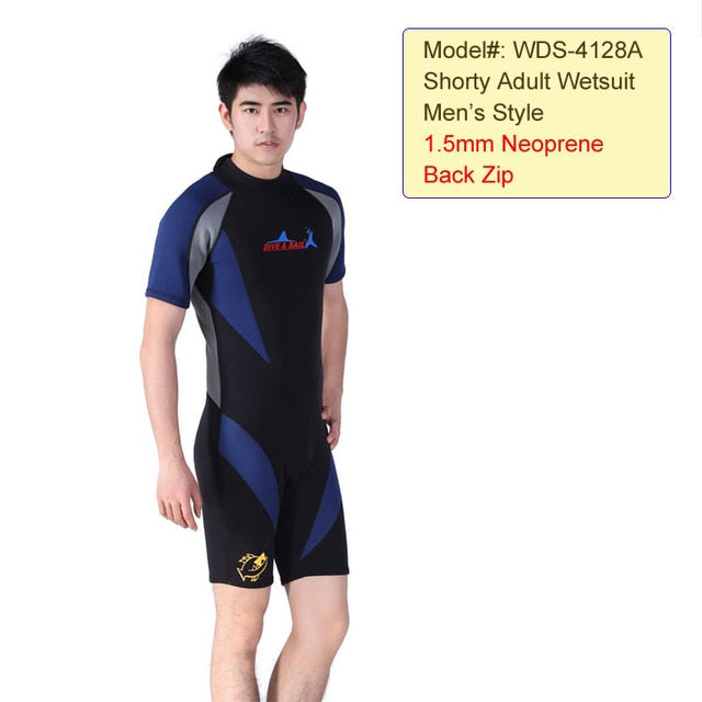 Men's and Women's 3 Reactor 1.5 mm Back Zip Neoprene Shorty Triathlon Wetsuit