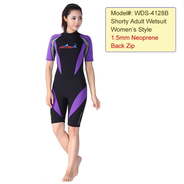 Men's and Women's 3 Reactor 1.5 mm Back Zip Neoprene Shorty Triathlon Wetsuit