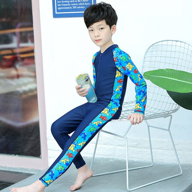 Kids Dive Skin Front Zipper One Piece Lycra Wetsuit