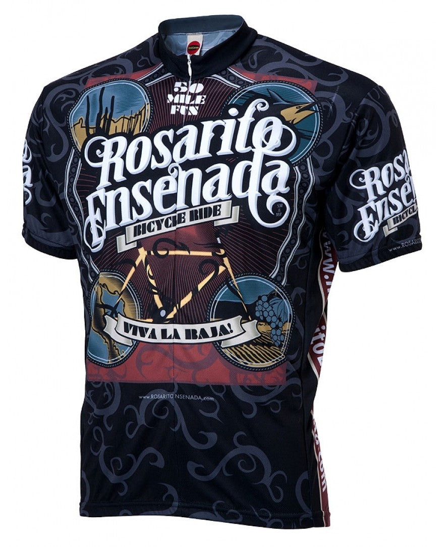 Rosarito Ensenada Viva la Baja Men's Cycling Jersey (S, M, L, XL, 2XL, 3XL)