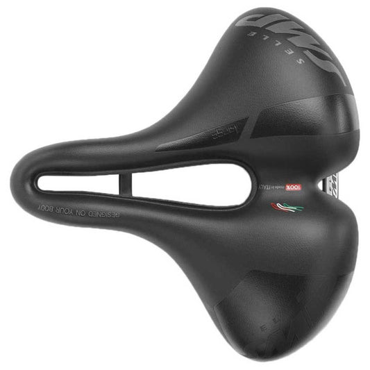 SMP Unisex – Adult's Martin Touring Gel Saddle, Black, Standard Size