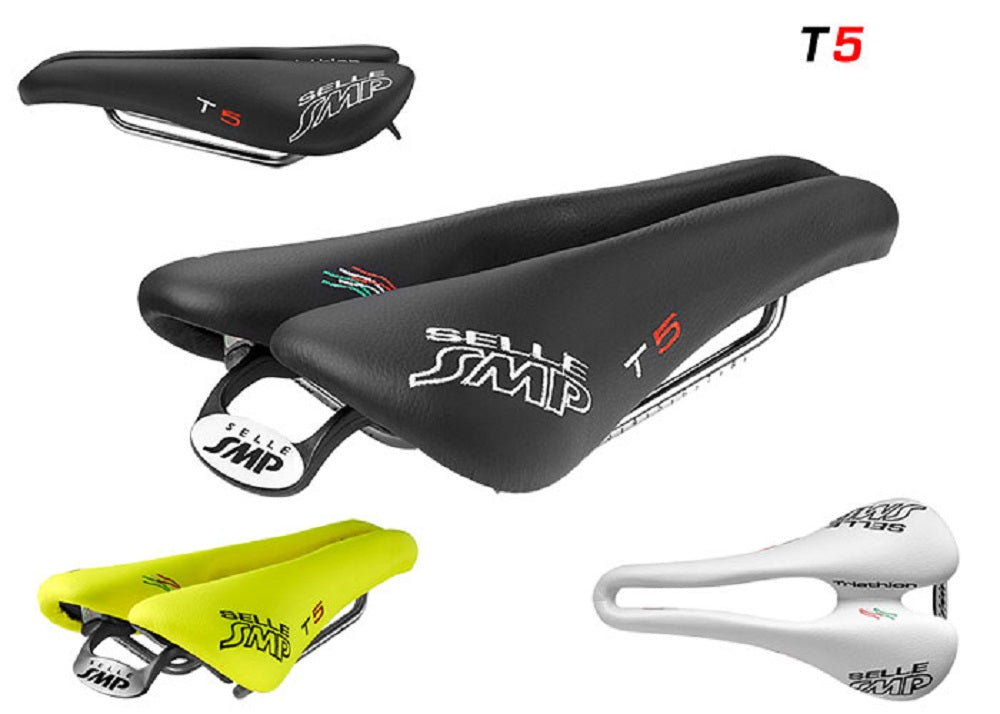 Selle SMP T5 Triathlon Bicycle Saddle with Steel Rails