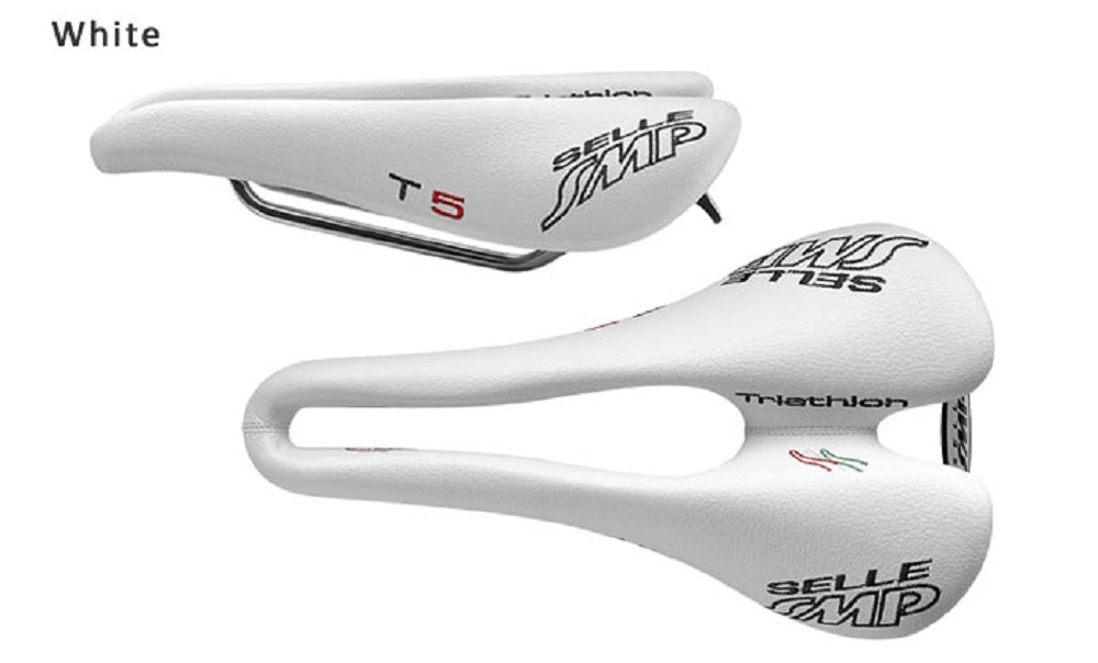 Selle SMP T5 Triathlon Bicycle Saddle with Steel Rails
