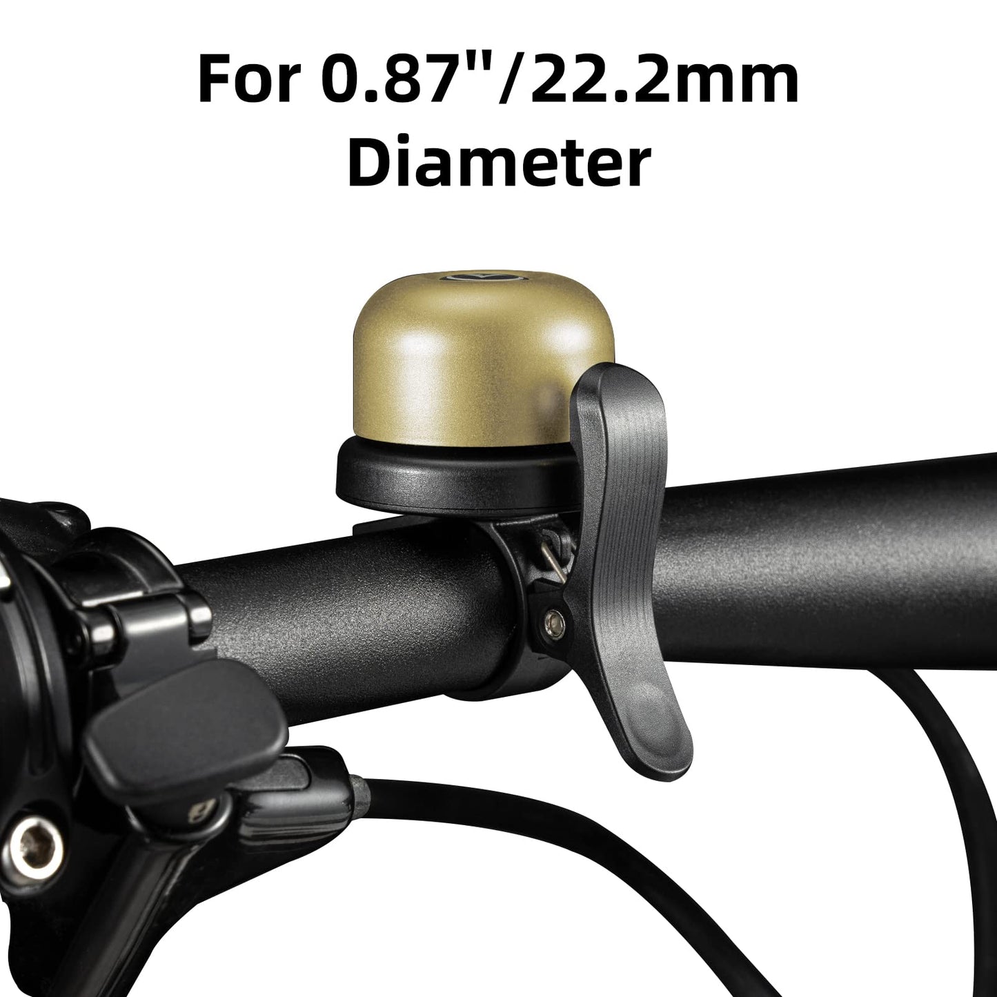 ROCKBROS Hidden AirTag Bike Bell, Anti-Theft GPS Tracker for 0.87"/22.2mm, 1"/25.4mm, 1.25"/31.8mm Handlebars