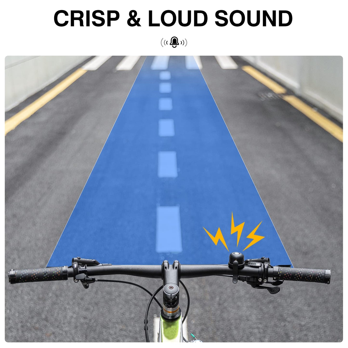 ROCKBROS Hidden AirTag Bike Bell, Anti-Theft GPS Tracker for 0.87"/22.2mm, 1"/25.4mm, 1.25"/31.8mm Handlebars