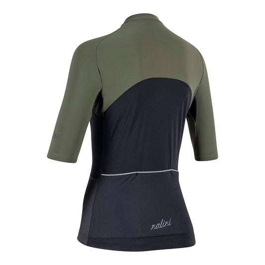 Nalini BAS Sunblock Women's Cycling Jersey (Olive/Black) S-XL