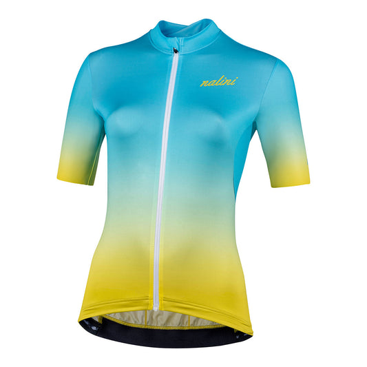 Nalini Antwerp Women's Cycling Jersey (Light Blue / Yellow) XS, S, M, L, XL